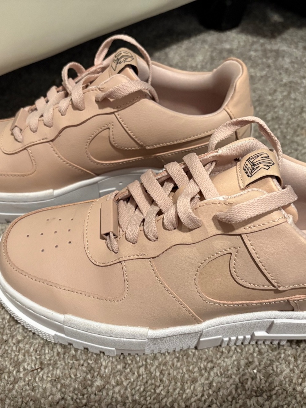 Tan and Royal Blue Nike AF1 women’s size 8
